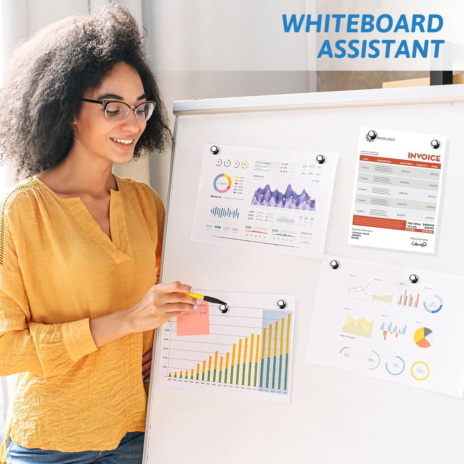 Imanes de Refrigerador GOOZADA 10 Paquete Neodimio Negro