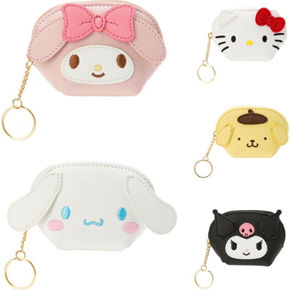 Monedero Kawaii Mannga Negro 10x4.5x6.5cm con Llavero