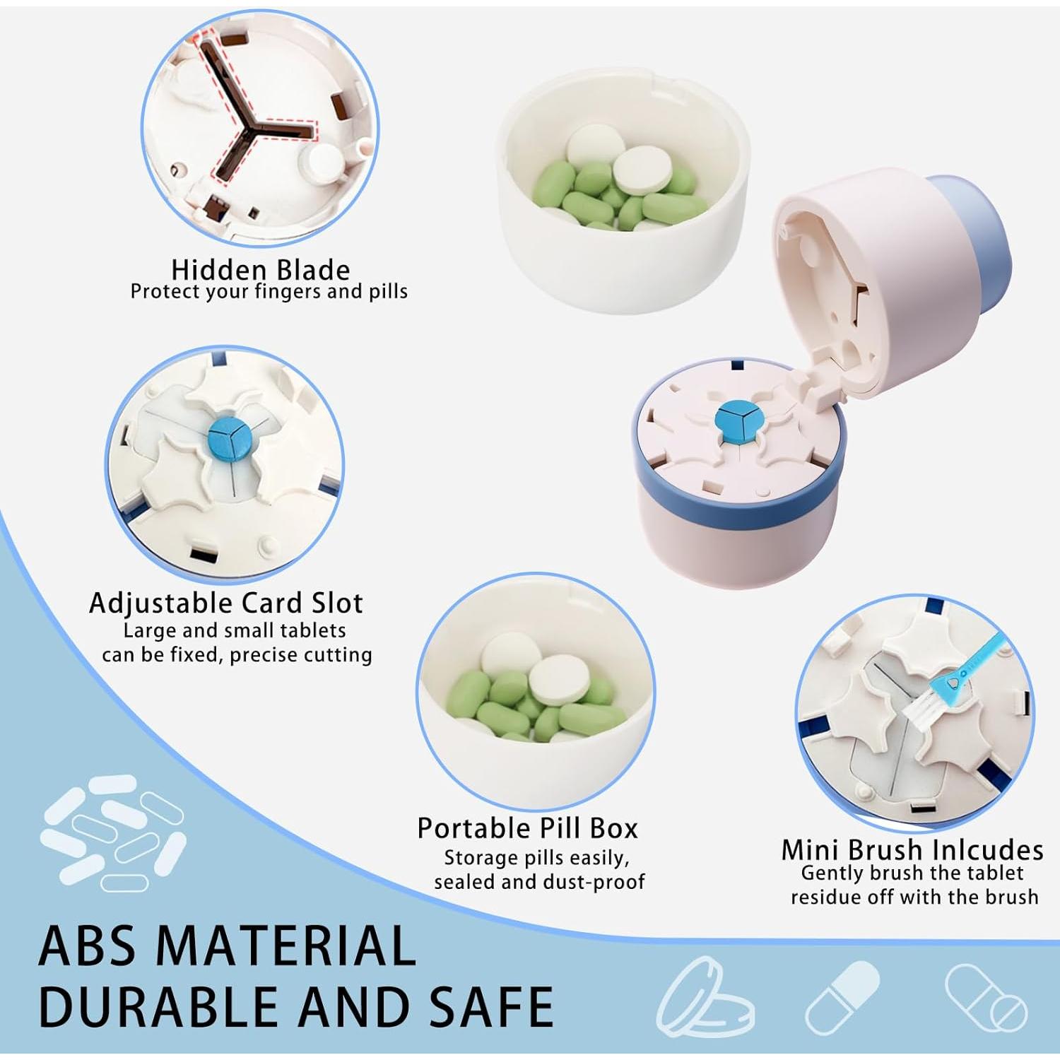 Cortador de Pastillas Yuxiu Tech 3 en 1 con Cuchilla de Acero Inoxidable