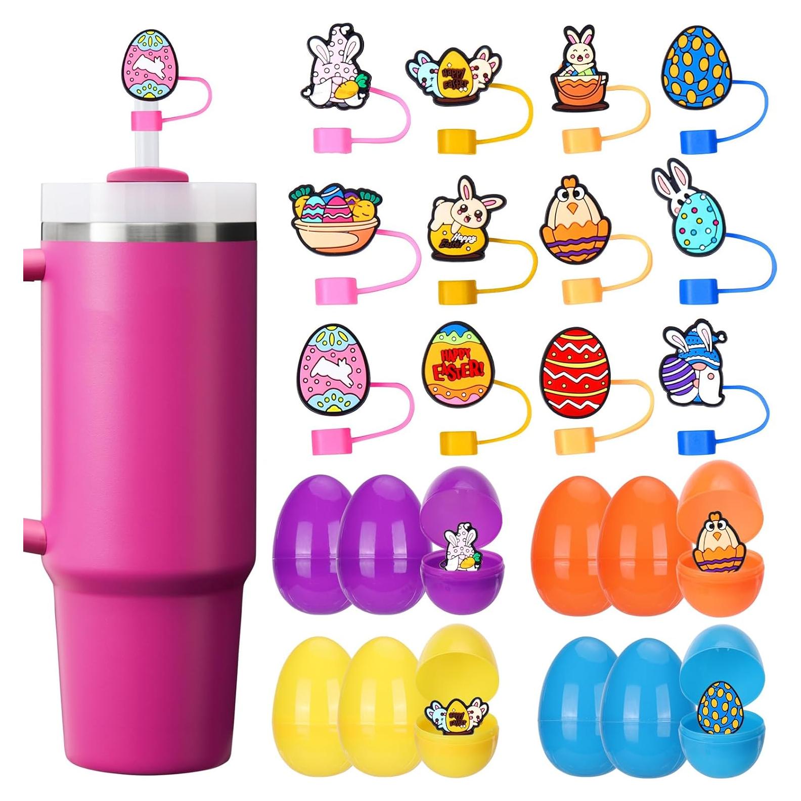 Tapones para Pajitas de Pascua Mity Rain 12 Pcs Silicona 10mm