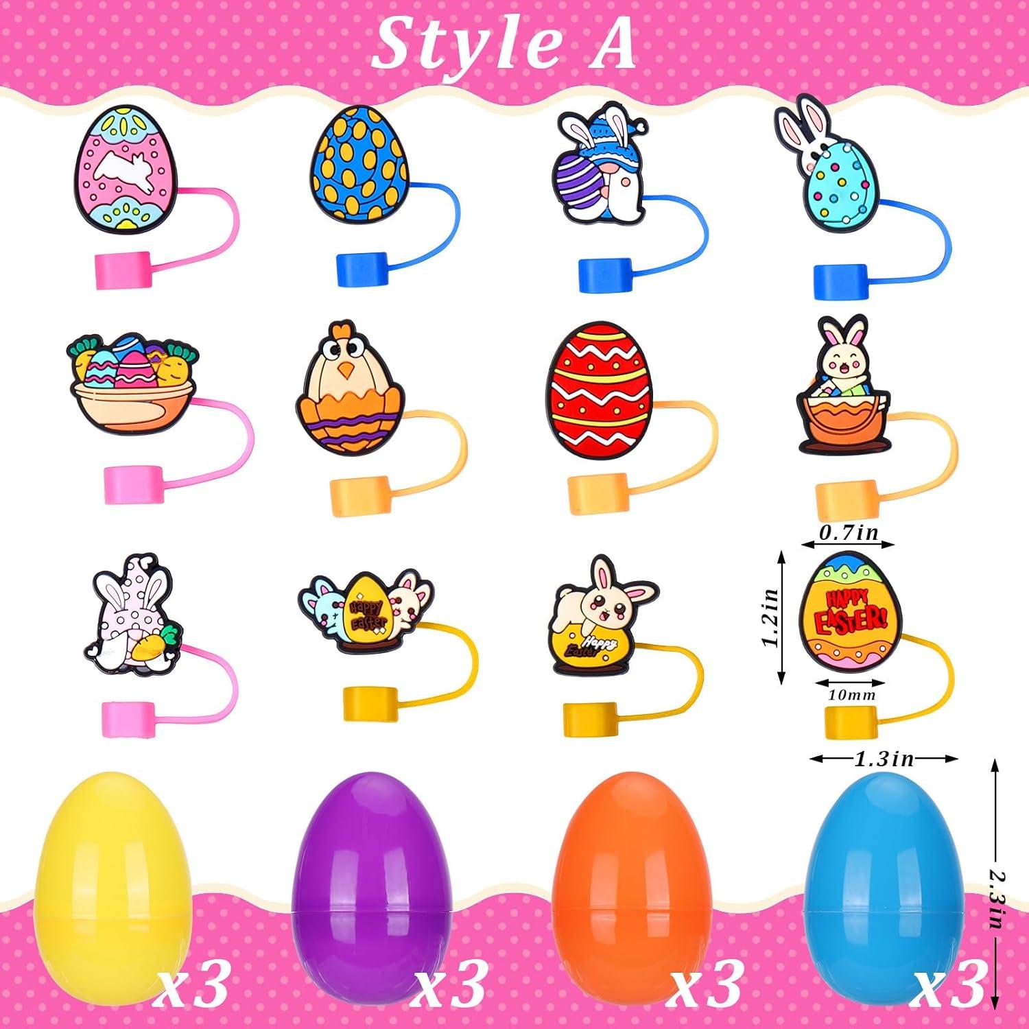 Tapones para Pajitas de Pascua Mity Rain 12 Pcs Silicona 10mm