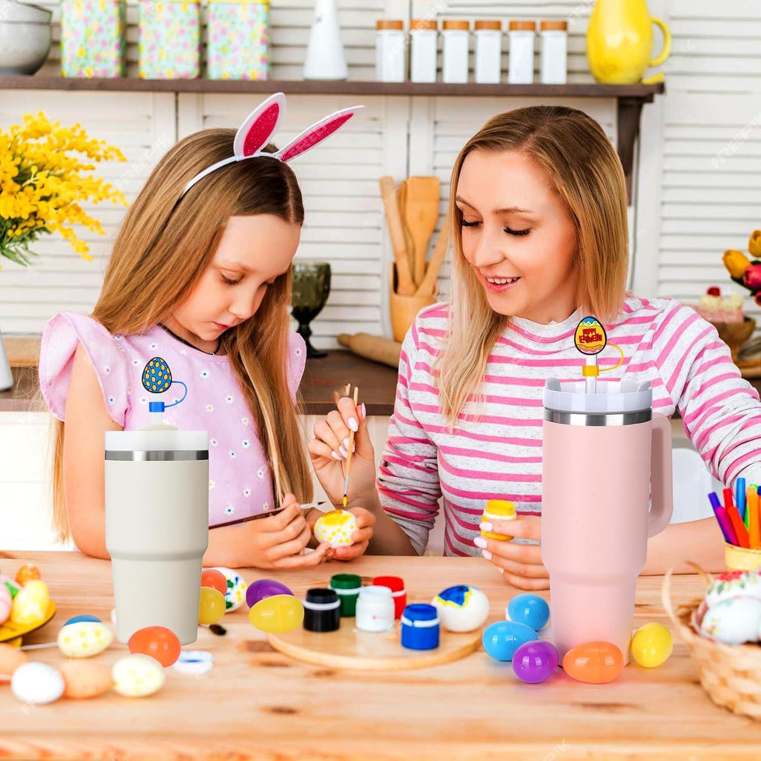 Tapones para Pajitas de Pascua Mity Rain 12 Pcs Silicona 10mm