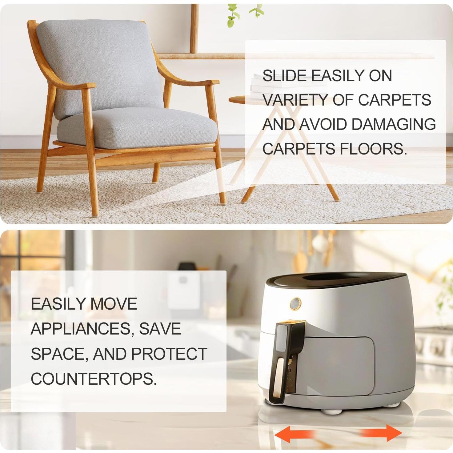 Deslizadores de Muebles RUSIDO 25mm Autoadhesivos 20pcs Beige