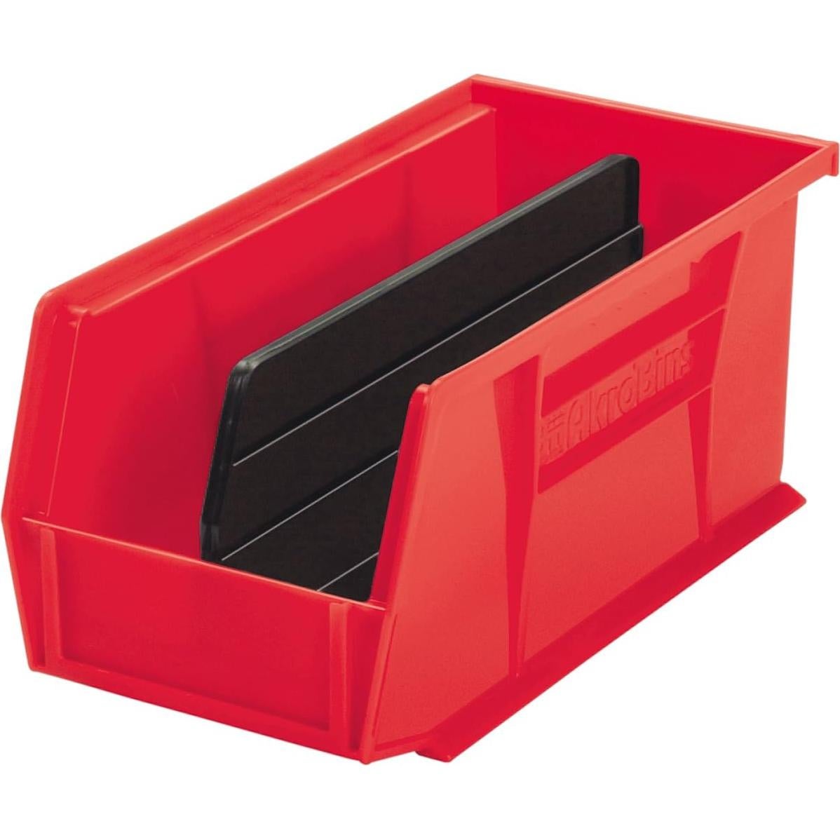 Contenedor de Almacenamiento Apilable Akro-Mils 30240 Negro - Paquete de 12