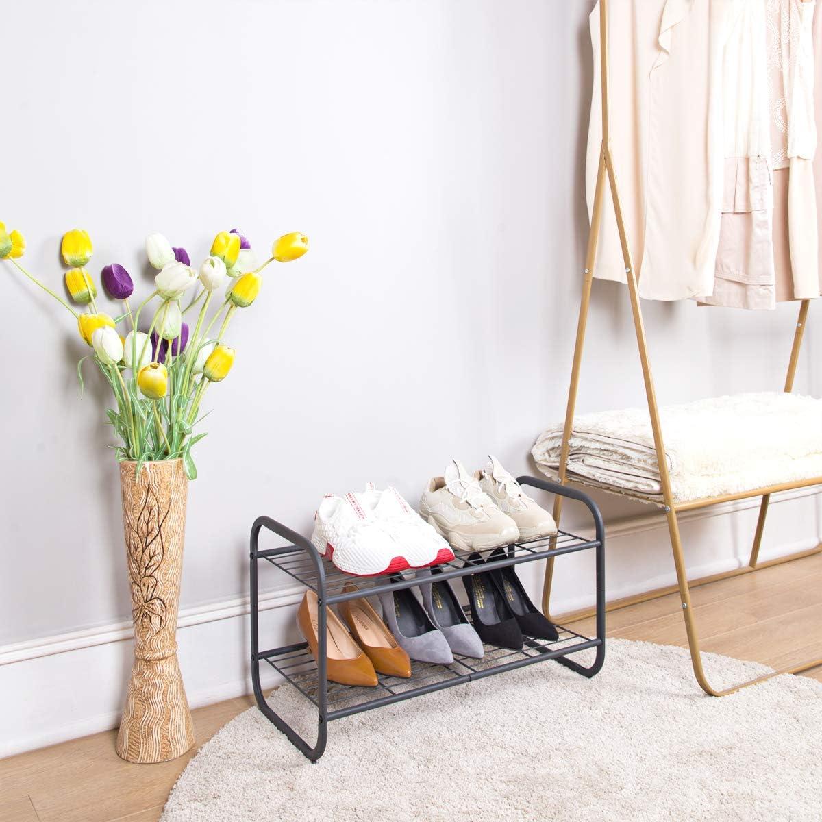 Estante de Zapatos MAX Houser 2 Niveles Metal Gunmetal