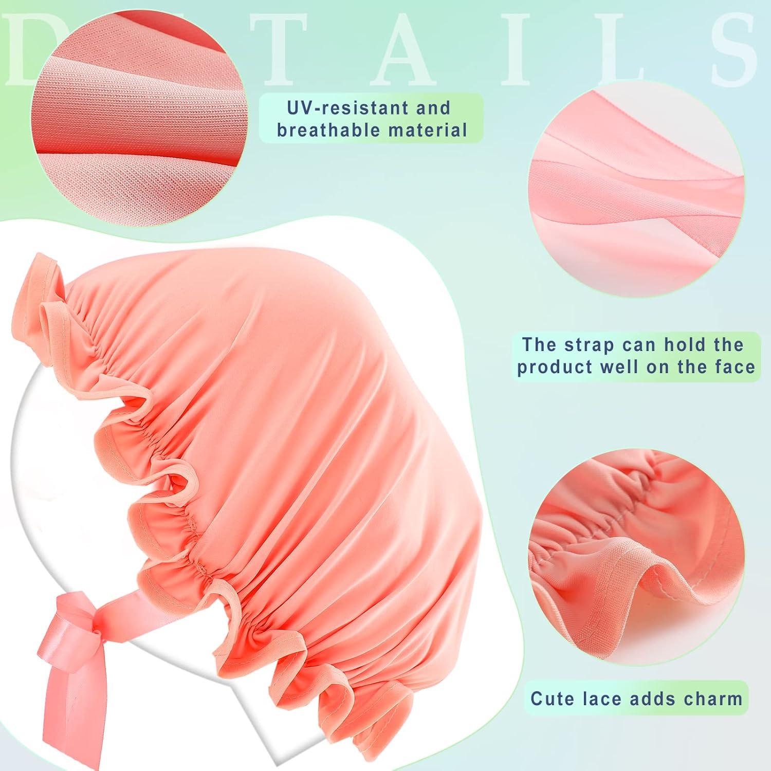 Cubierta Facial UV Jiuguva 4 Piezas para Bronceado - Rosa y Azul