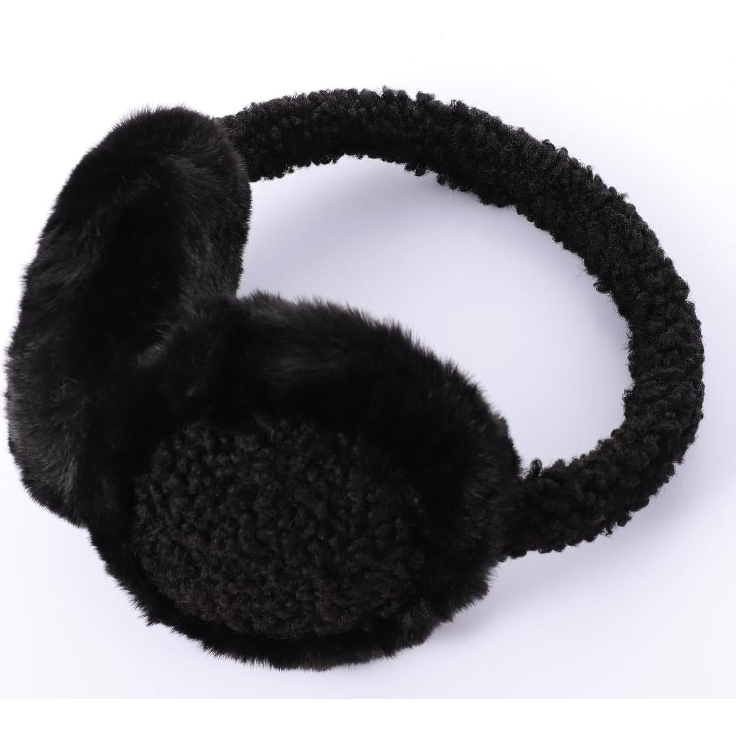 Conjunto Orejeras de Lana Tejidas y Guantes Táctiles Invierno