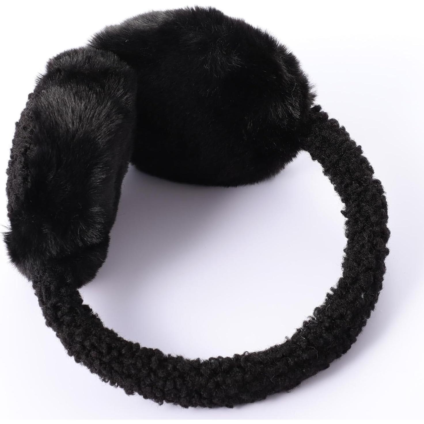 Conjunto Orejeras de Lana Tejidas y Guantes Táctiles Invierno