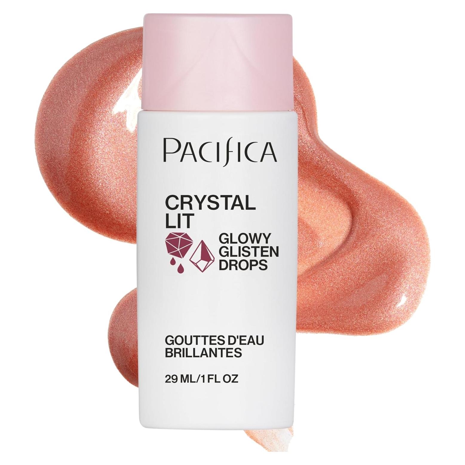 Pacifica Crystal Lit Glisten Drops - Rubor e Iluminador Líquido 40g