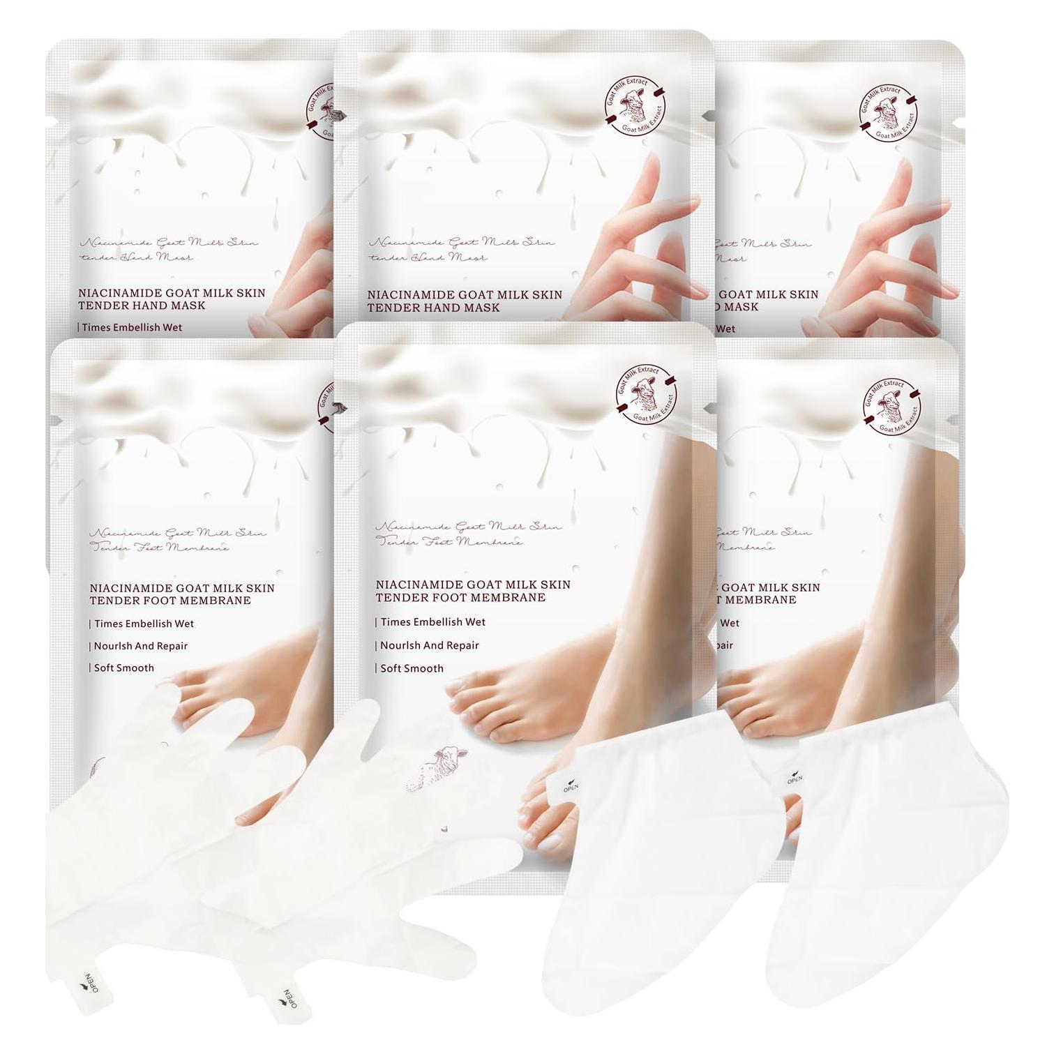 Set de Mascarillas Hidratantes para Manos y Pies GUOYAOLIFU - 6 Paquetes