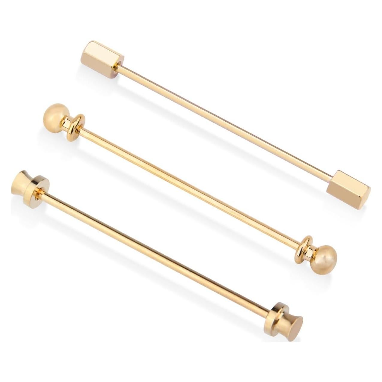 Clip de Corbata wynameleri Set 3 Piezas Dorado 60mm