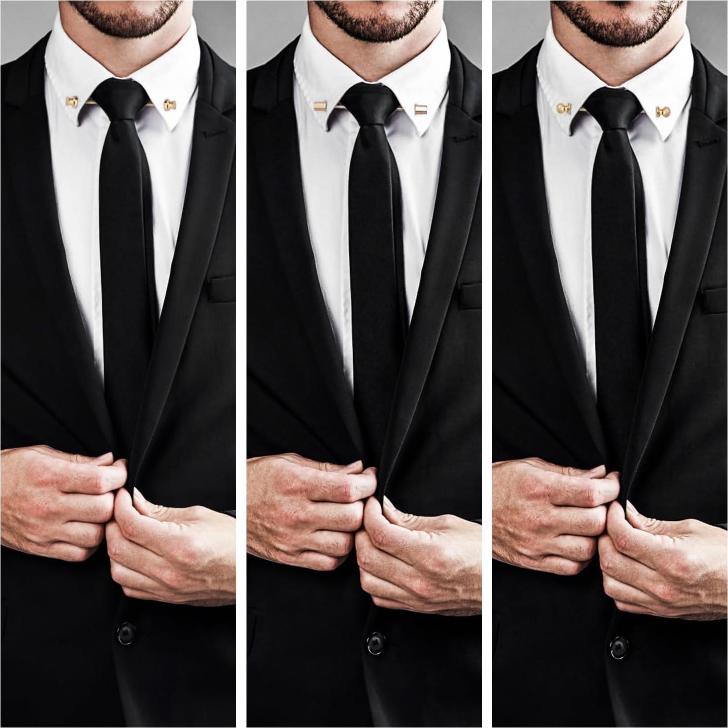 Clip de Corbata wynameleri Set 3 Piezas Dorado 60mm