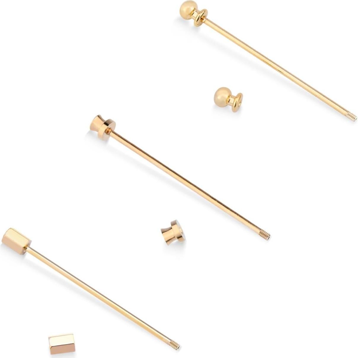 Clip de Corbata wynameleri Set 3 Piezas Dorado 60mm