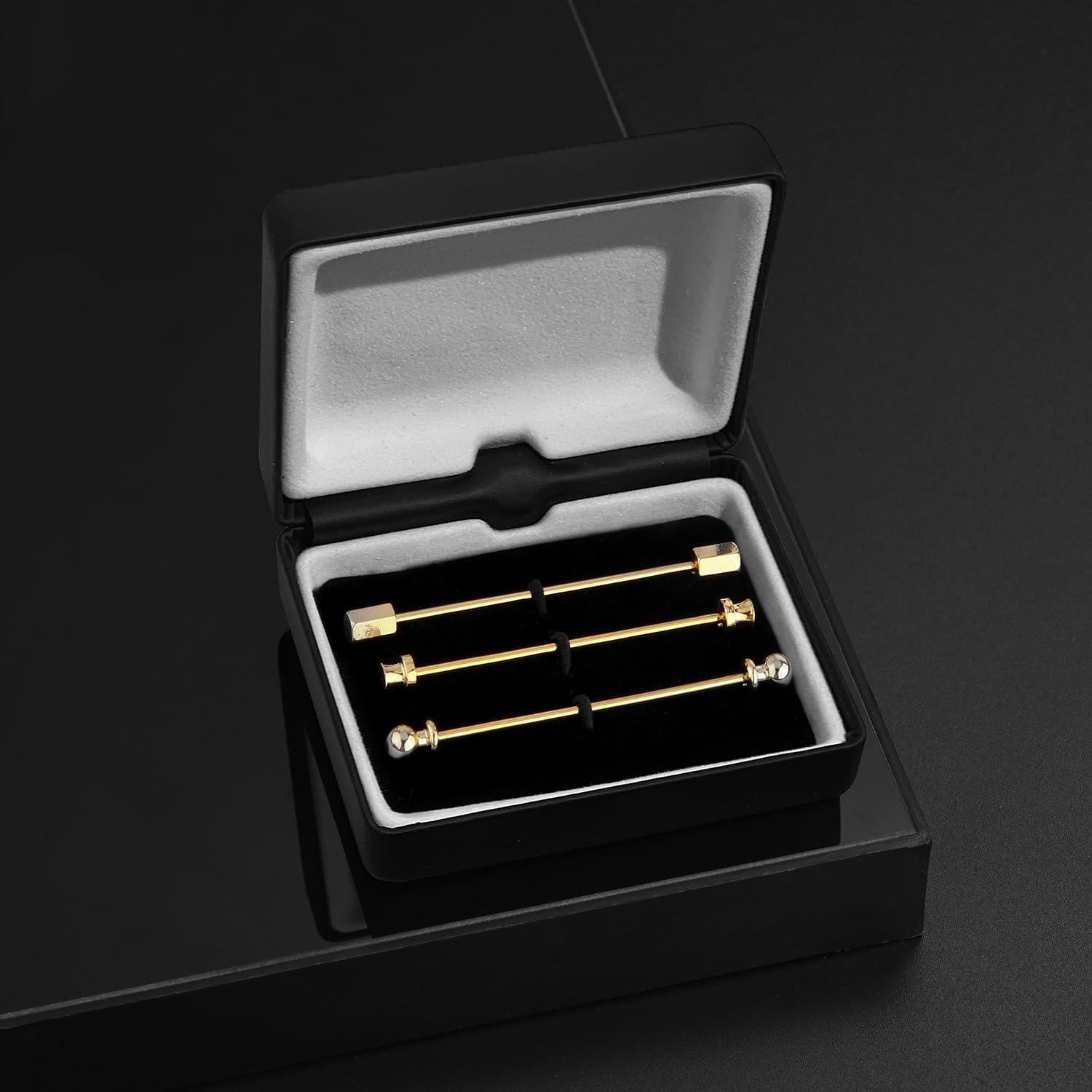 Clip de Corbata wynameleri Set 3 Piezas Dorado 60mm