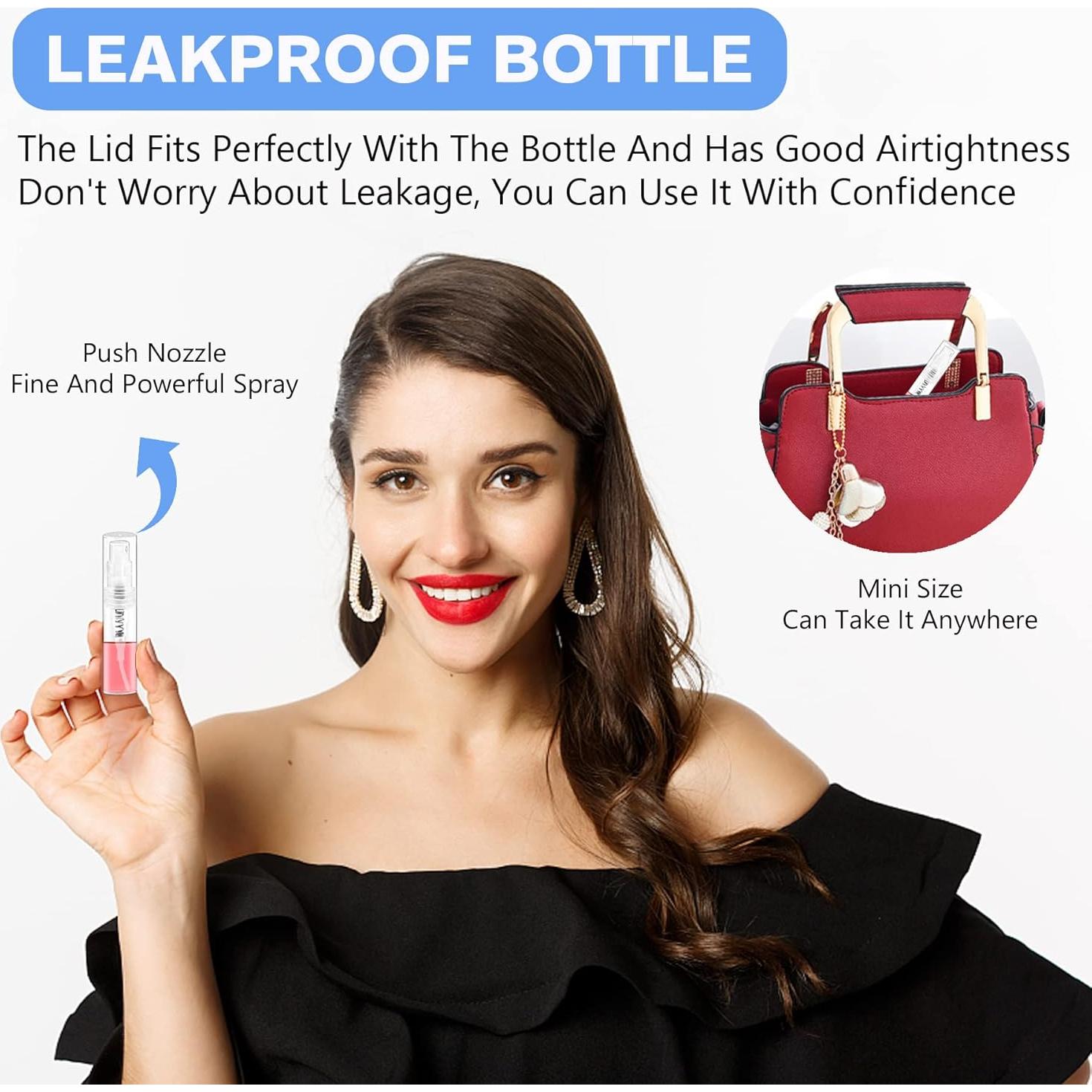 Botellas de Spray Mini Csdtylh 60 Pcs 2ml Plástico Transparente