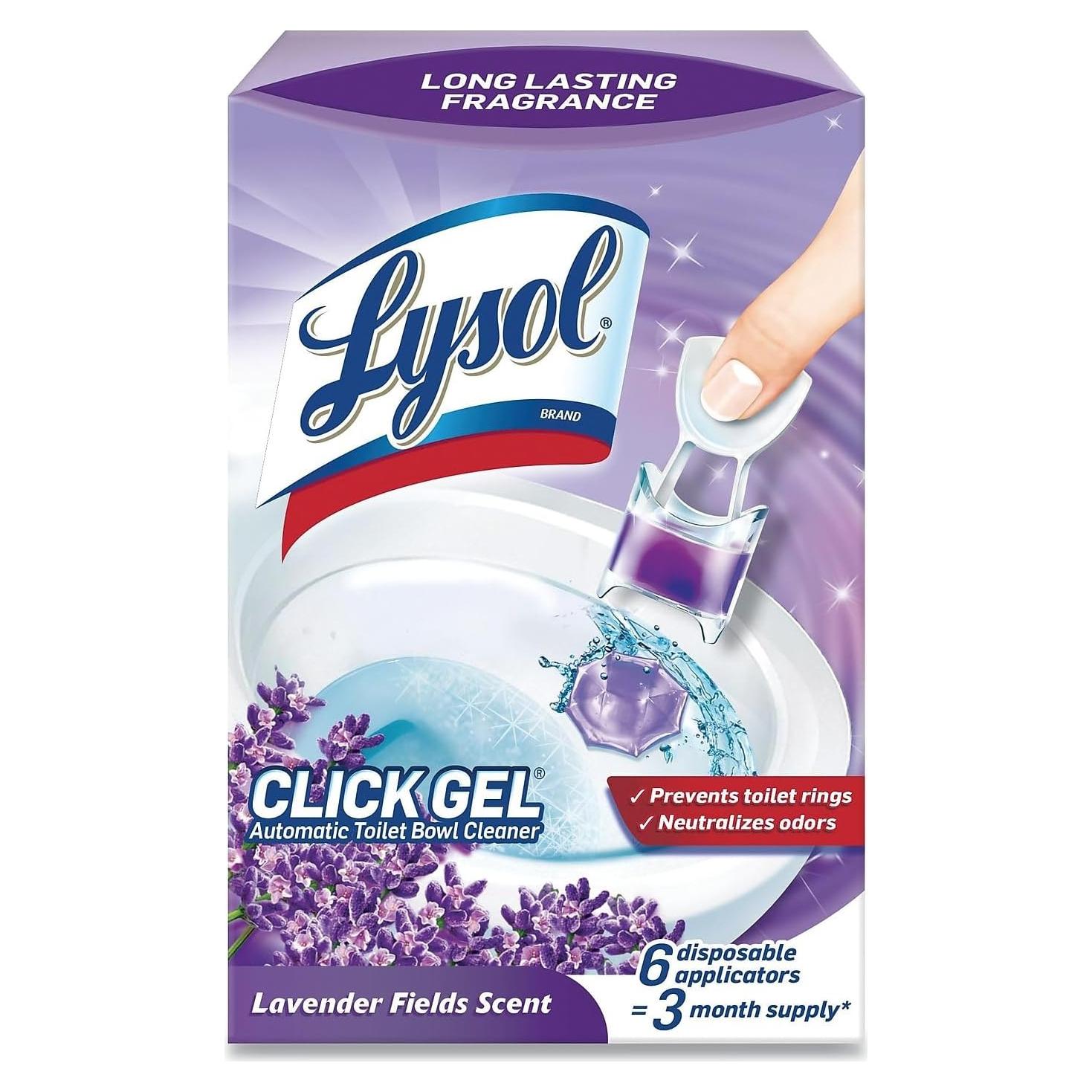 Lysol Gel Limpiador Automático de Inodoro Lavanda 6 Aplicadores
