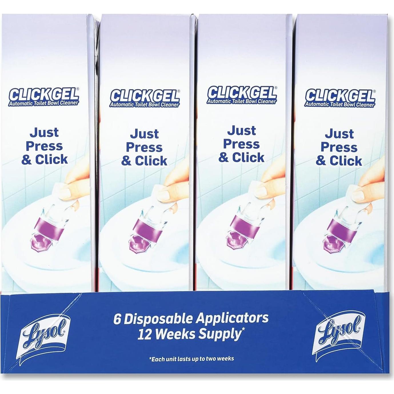 Lysol Gel Limpiador Automático de Inodoro Lavanda 6 Aplicadores