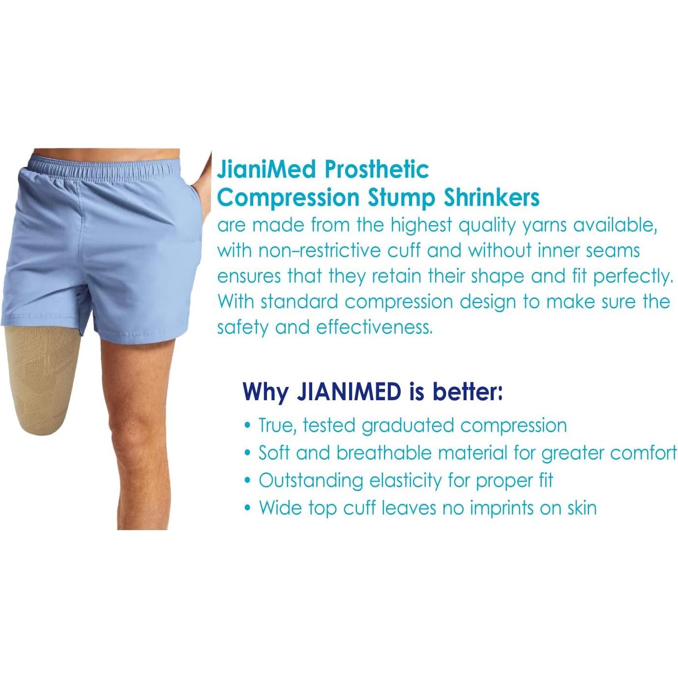 Reductor de muñón protésico JianiMed M 35cm Compresión 20-30 mmHg