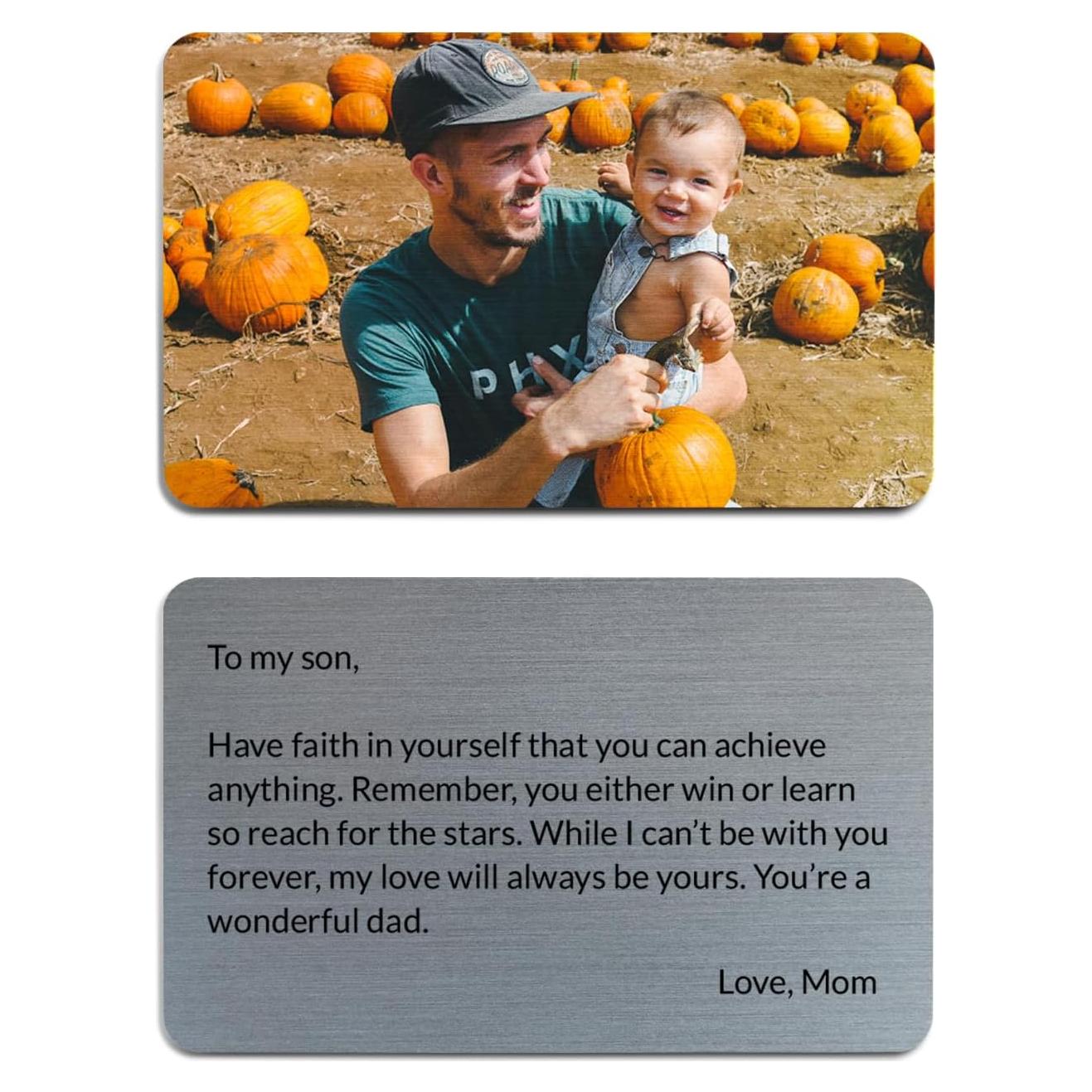 Tarjeta de Cartera Personalizada Metal Con Amor de Julie 8.4x5.2cm