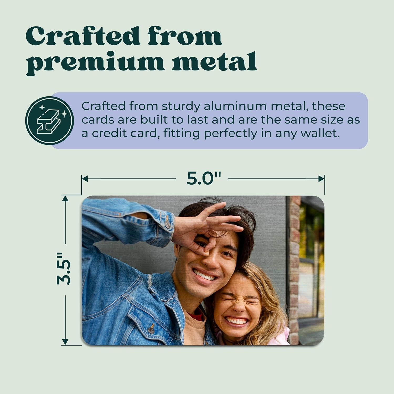 Tarjeta de Cartera Personalizada Metal Con Amor de Julie 8.4x5.2cm