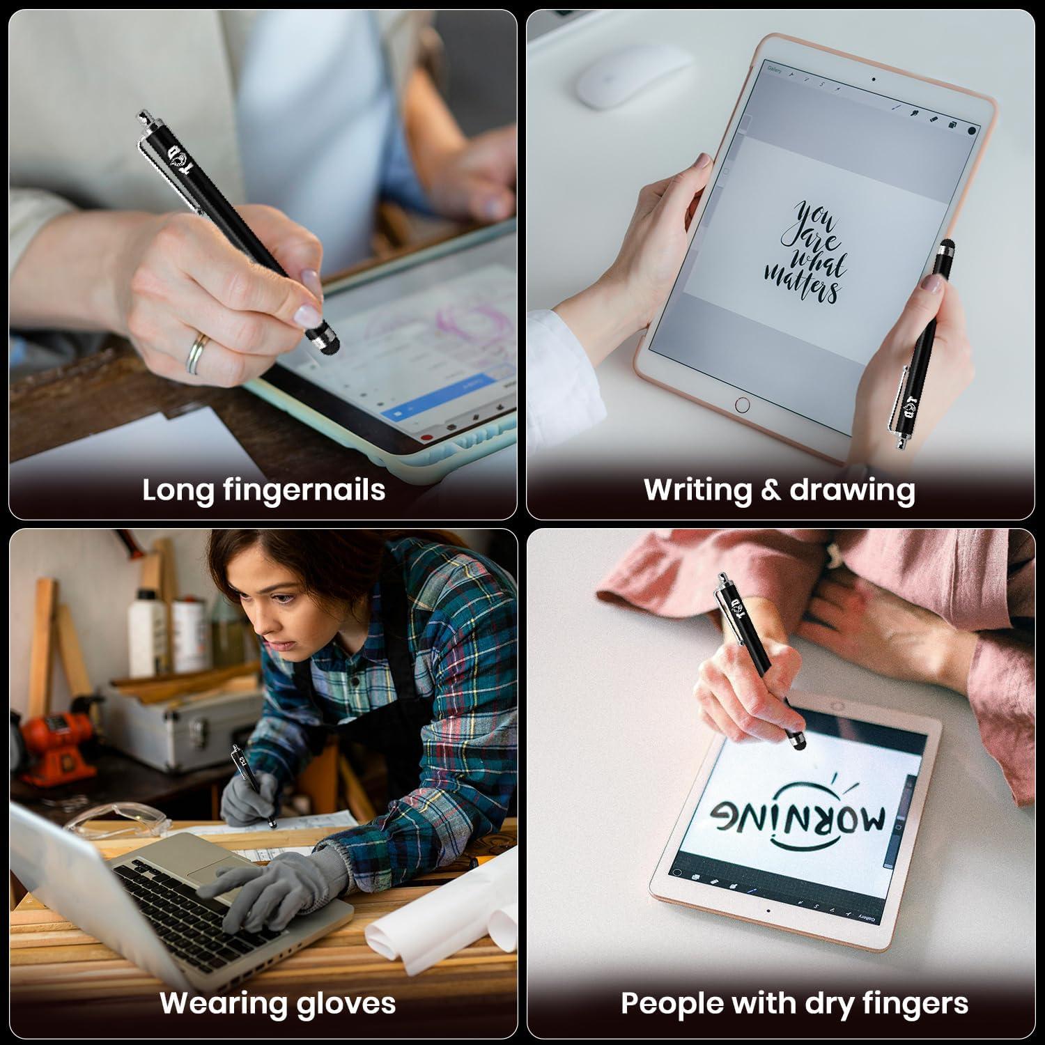 Conjunto de 10 bolígrafos stylus TCD - Capacitivo universal negro