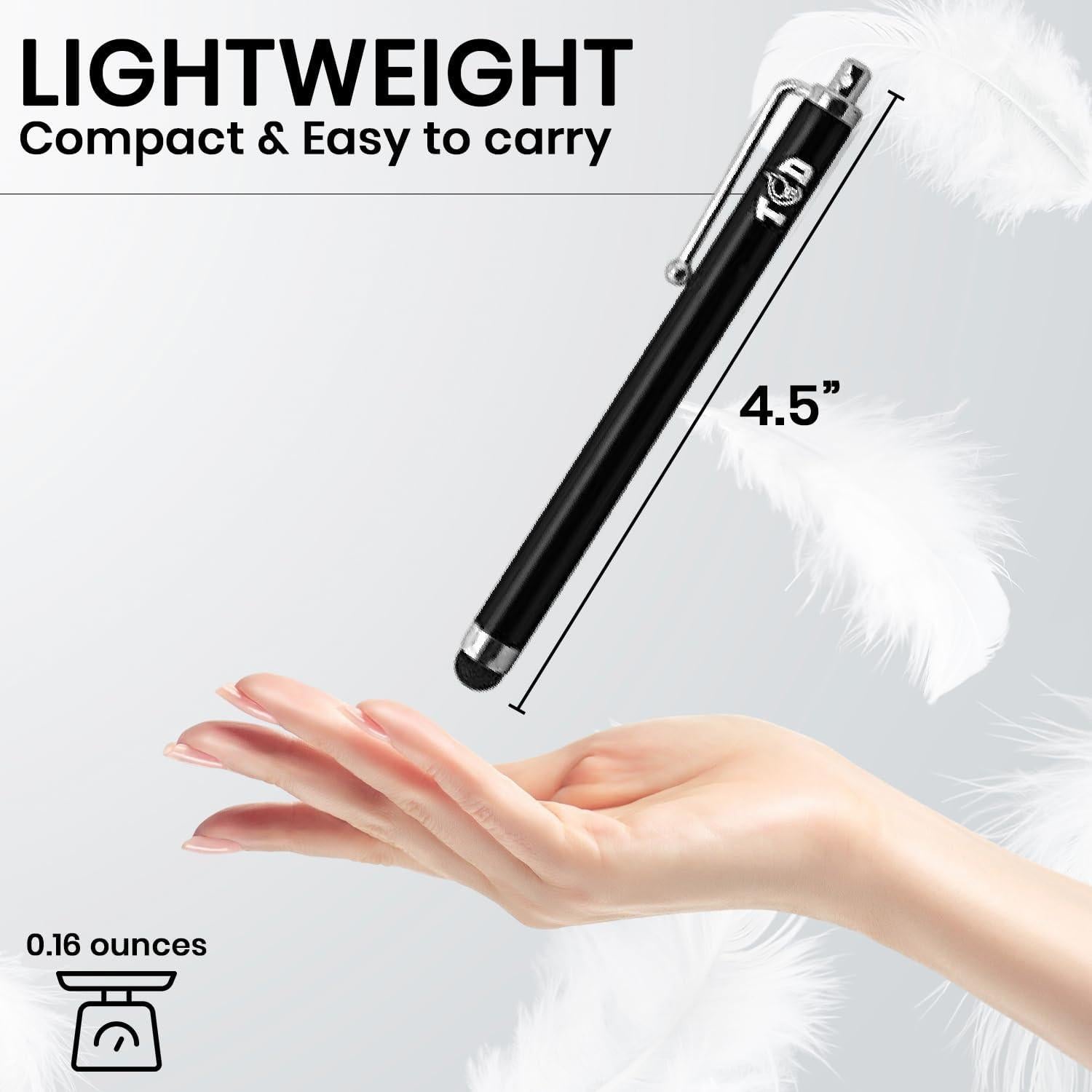 Conjunto de 10 bolígrafos stylus TCD - Capacitivo universal negro