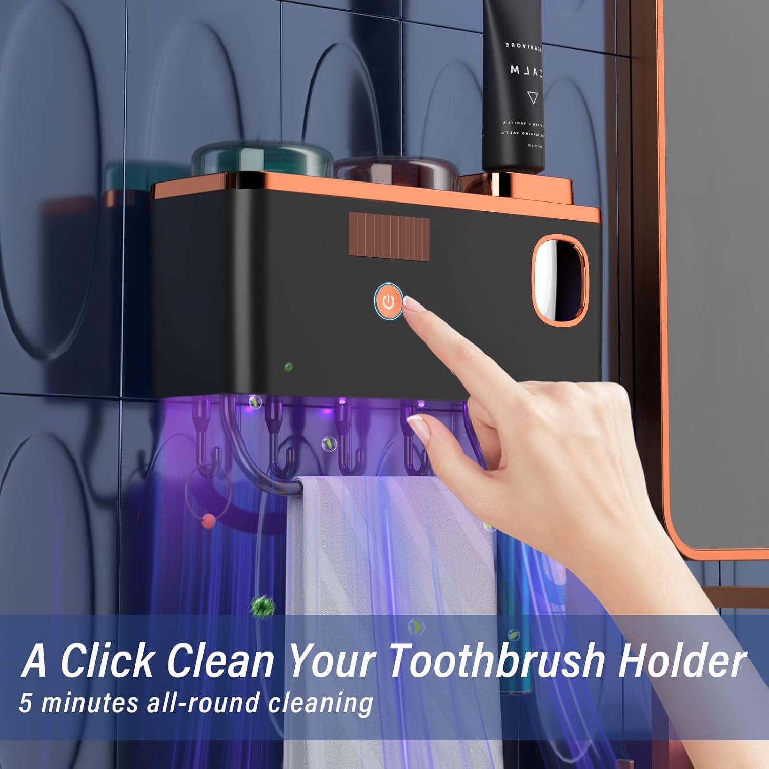 Soporte de Cepillos de Dientes Bailinna con Dispensador Solar