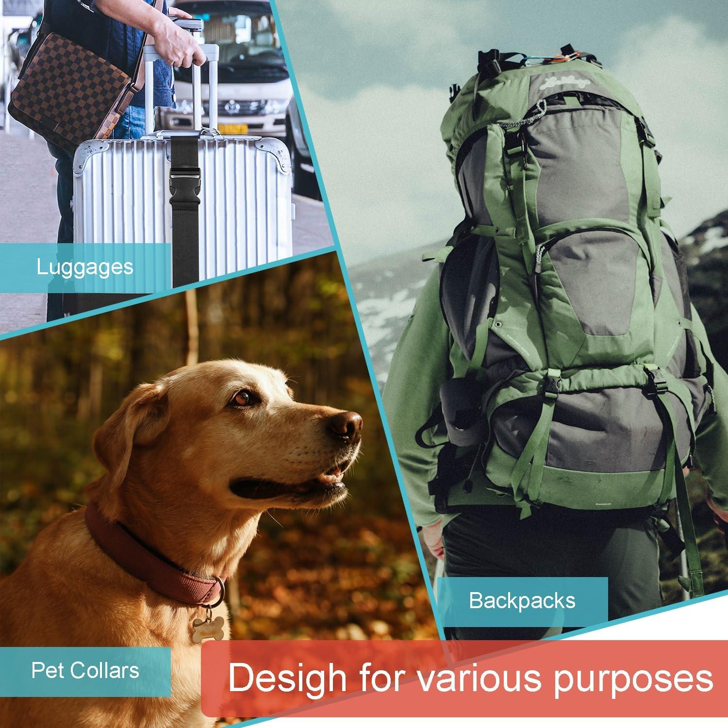 20 Hebillas de Liberación Lateral Plástico POM 1" Negro