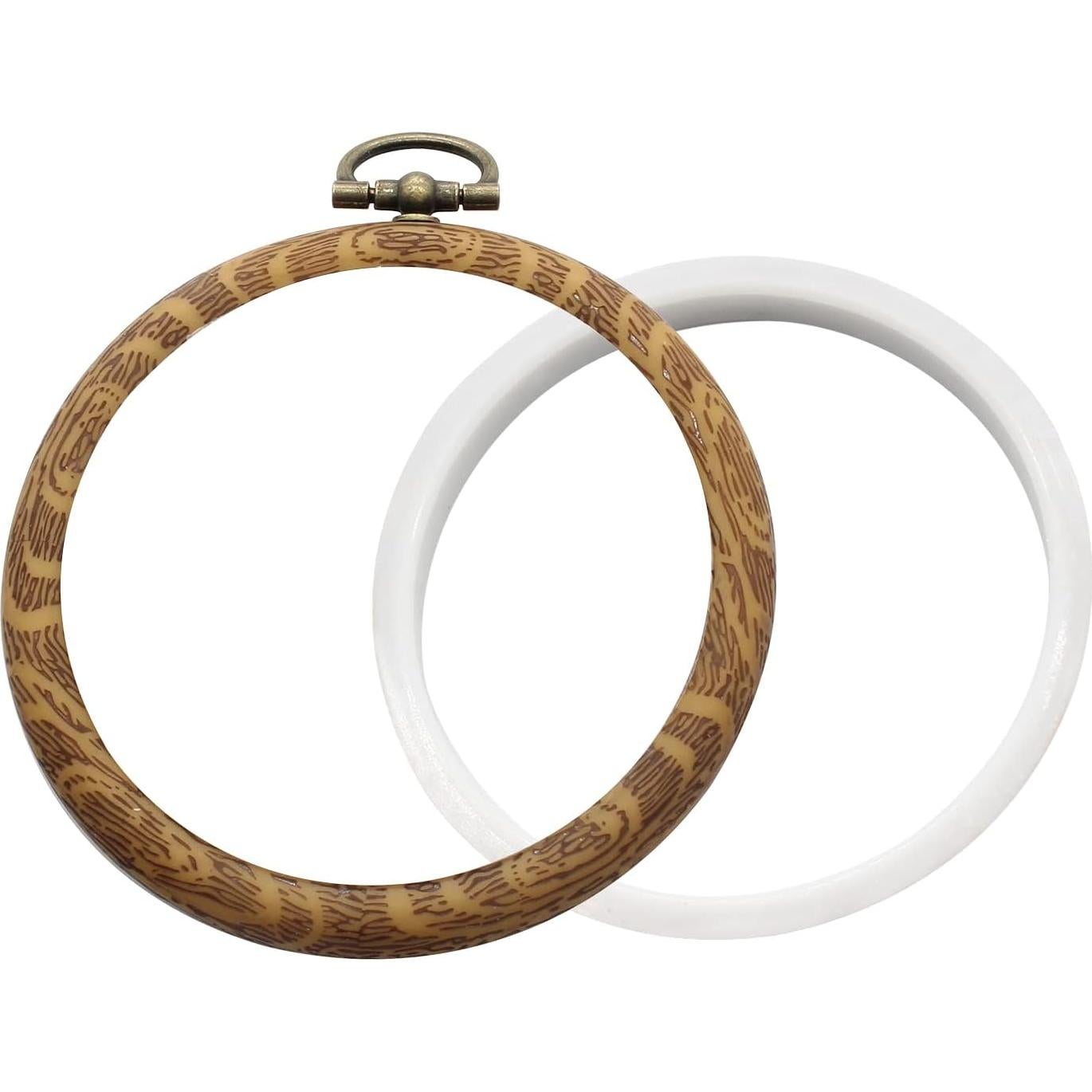 Kyuionty Paquete de 3 Aros de Bordado Redondos 8 cm