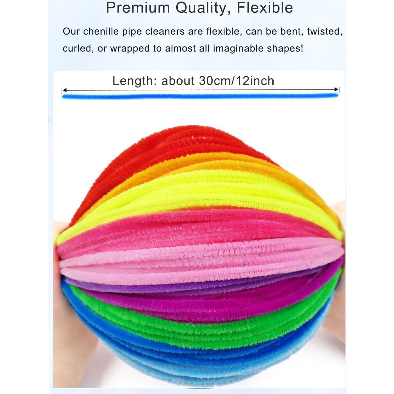 Limpiapipas Azules Chenille 100 Piezas 30 cm 6 mm DIY