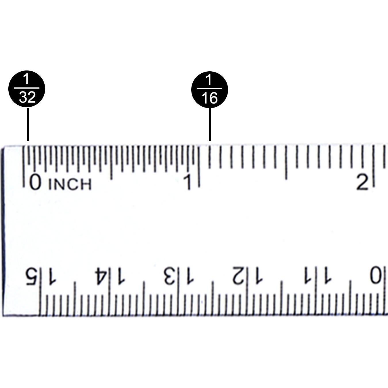 Paquete de 2 Reglas de Plástico EBOOT Transparentes 15 cm