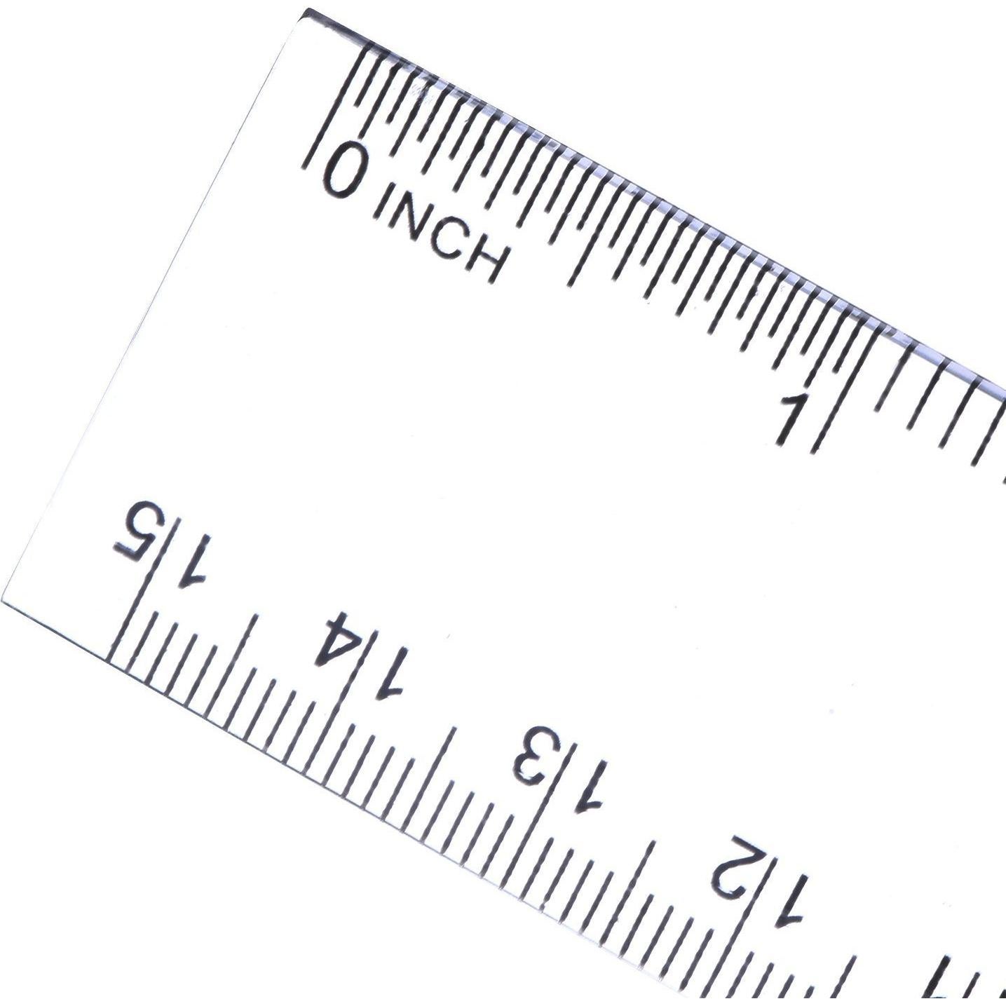 Paquete de 2 Reglas de Plástico EBOOT Transparentes 15 cm