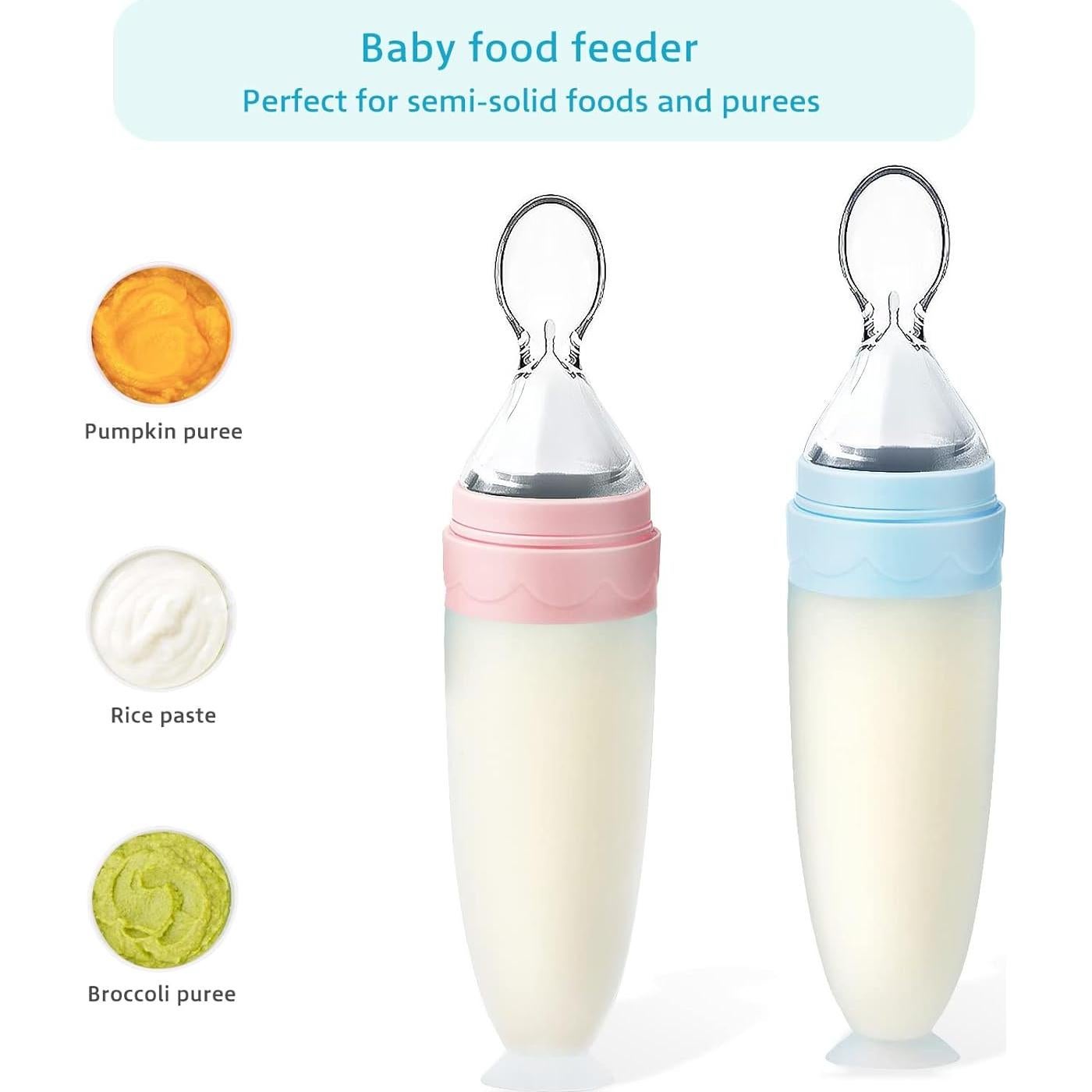 Cuchara dispensadora de comida para bebés Termichy azul - 119g