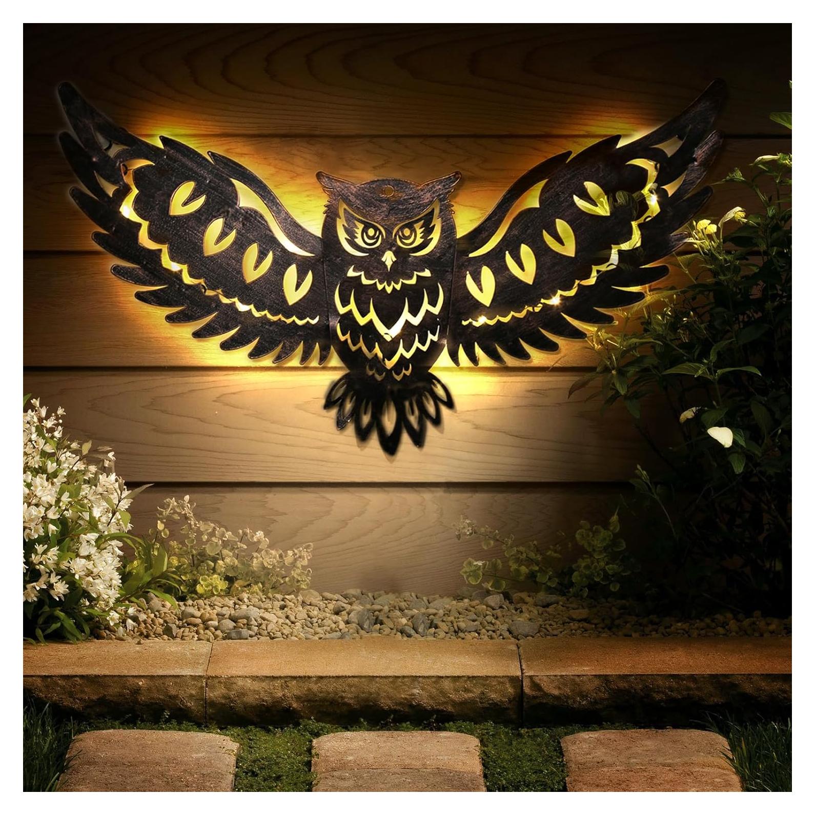 Luz Solar de Pared en Forma de Búho DIINOR 49.8x24.4cm