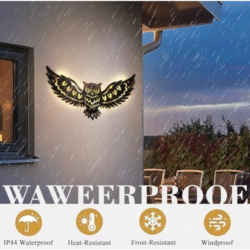 Luz Solar de Pared en Forma de Búho DIINOR 49.8x24.4cm