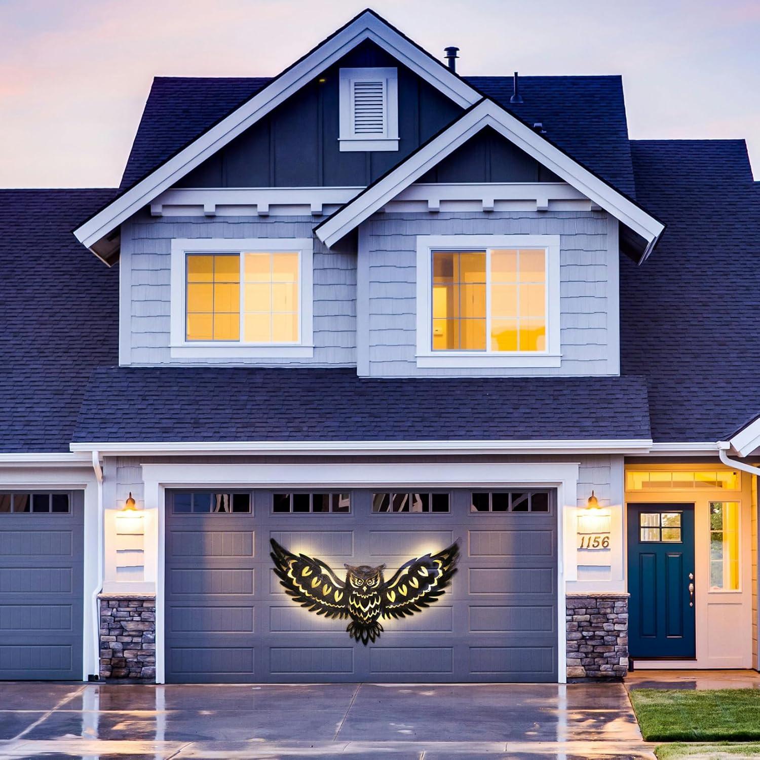 Luz Solar de Pared en Forma de Búho DIINOR 49.8x24.4cm