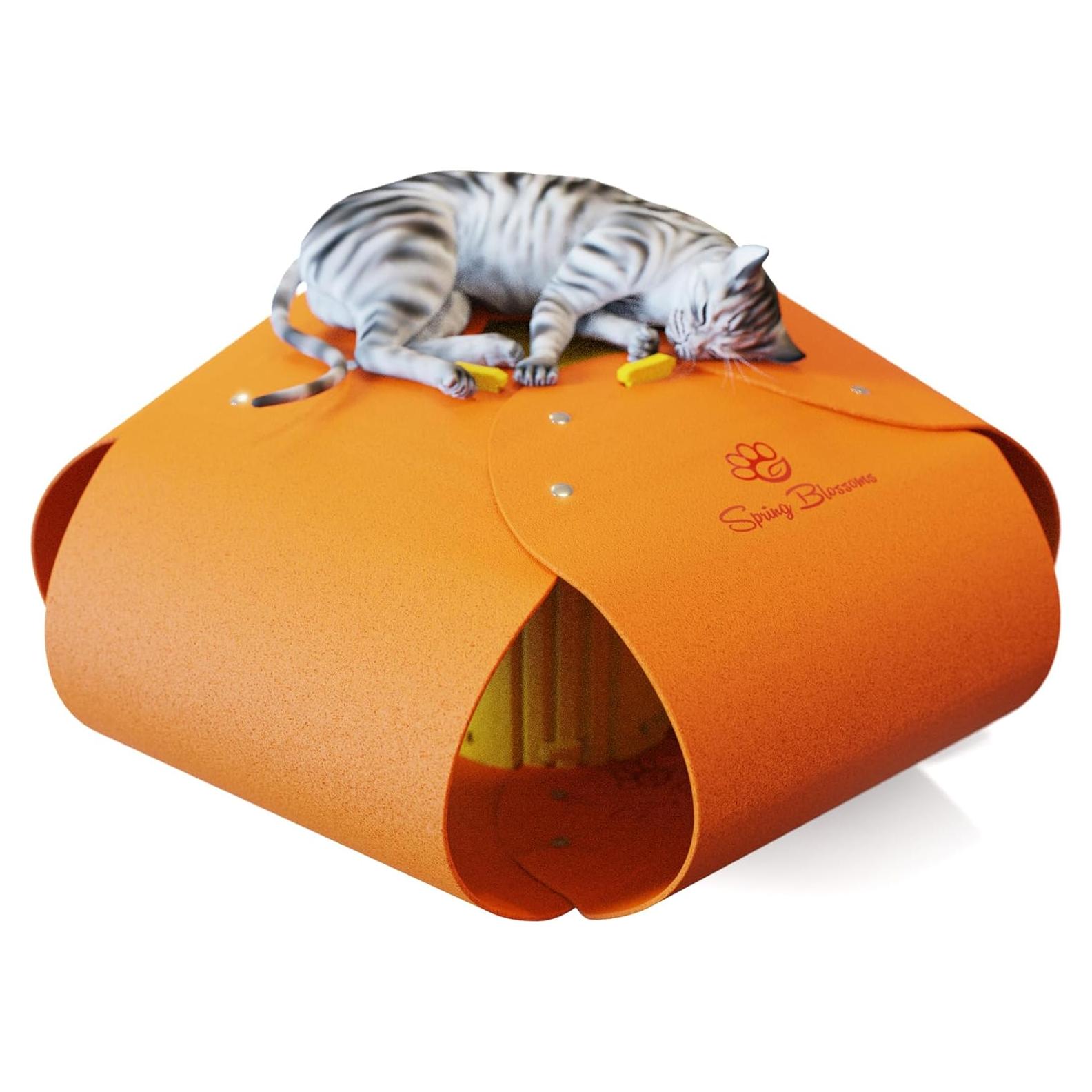 Túnel para Gatos Spring Blossoms Naranja Ámbar 64.5x29cm