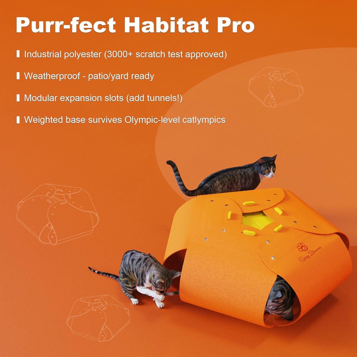 Túnel para Gatos Spring Blossoms Naranja Ámbar 64.5x29cm