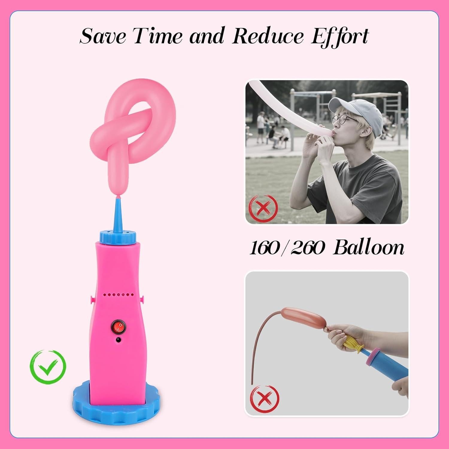 Bomba de Globo Eléctrica Kusamue YBUS-ZS-609 Roja 0.36kg