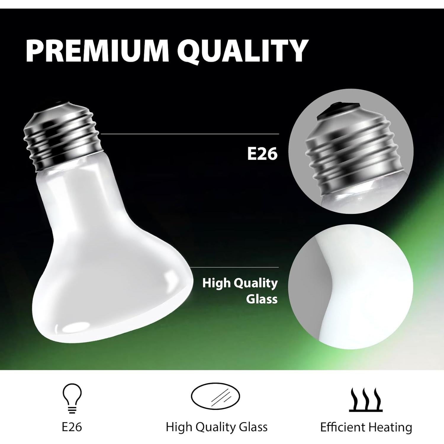 Paquete de 2 Bombillas de Calor Solar 75W Gxiietem para Reptiles