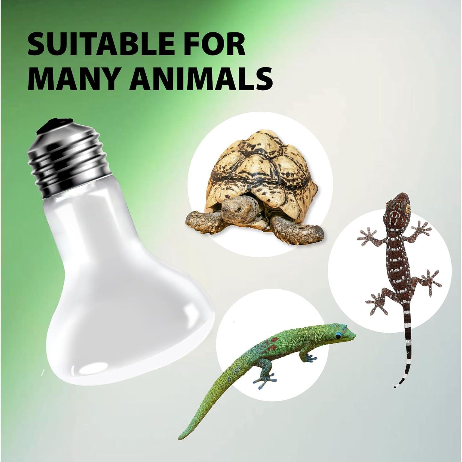 Paquete de 2 Bombillas de Calor Solar 75W Gxiietem para Reptiles