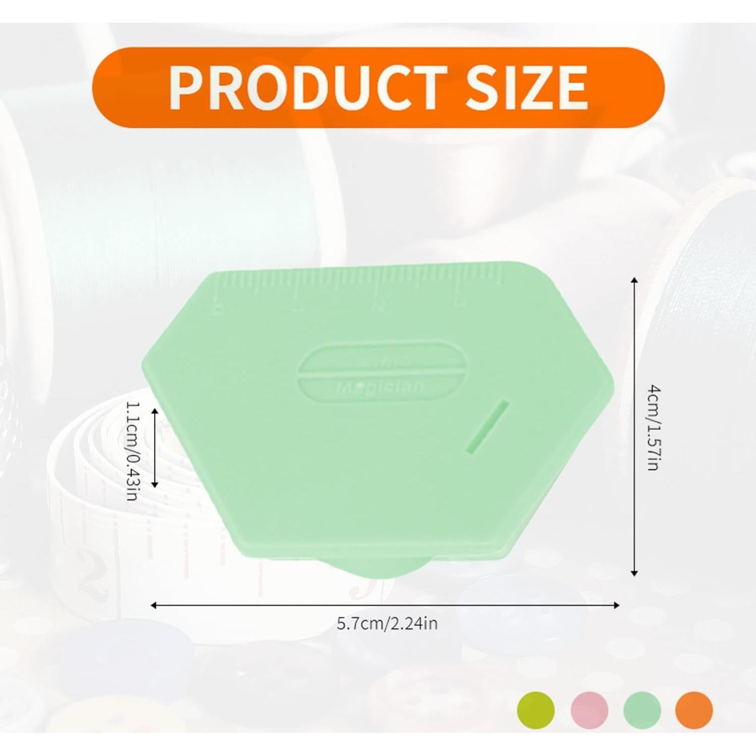 Upgraded Magnetic Seam Guide for Sewing Machine，Polygonal Sewing Seam Guide with Scale，Multi-Purpose Tool Magnetic Sewing Guide， Universal Sewing Accessories and Supplies（Green）