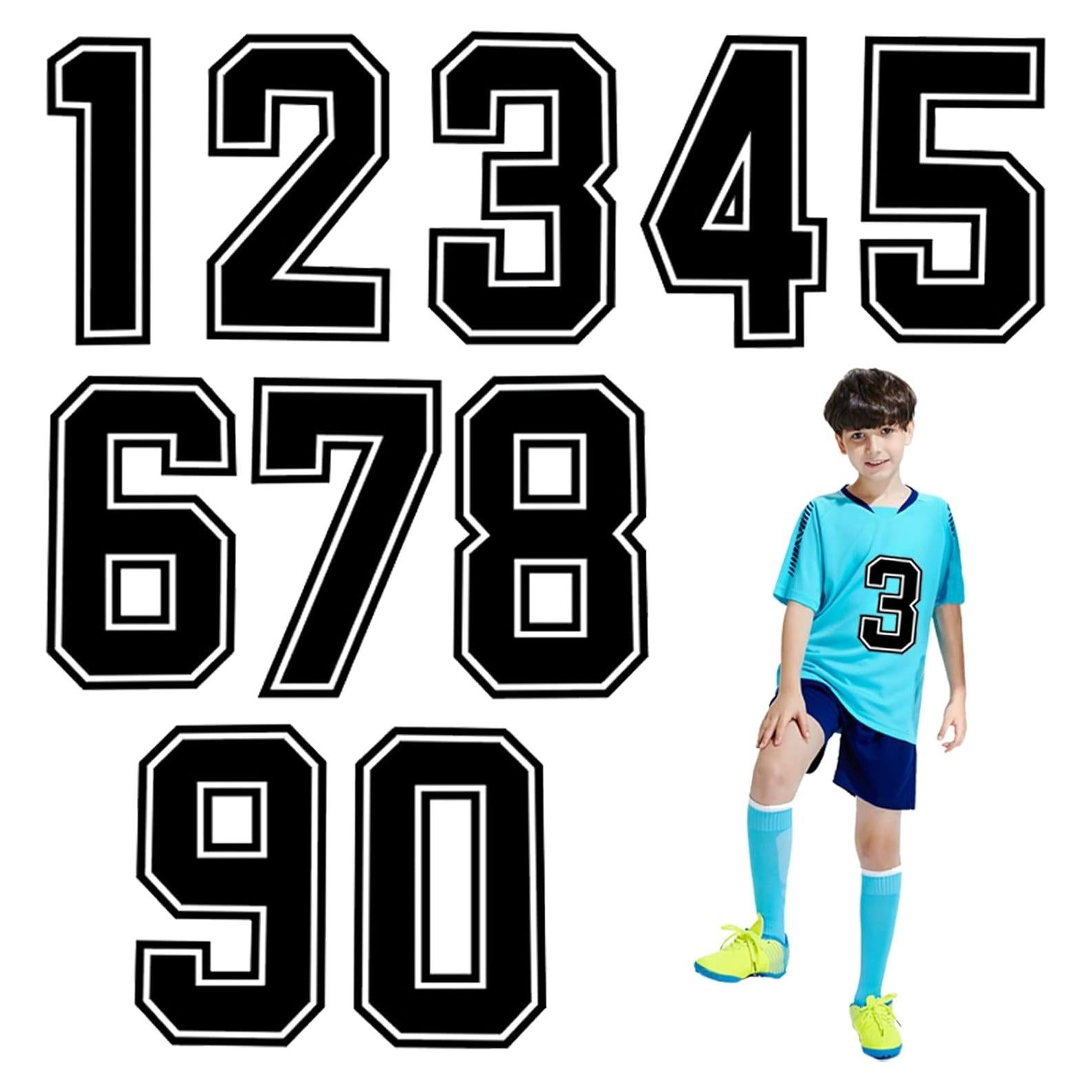 Calcomanías de Números de Hierro Mimeile 0-9 Vinilo Negro