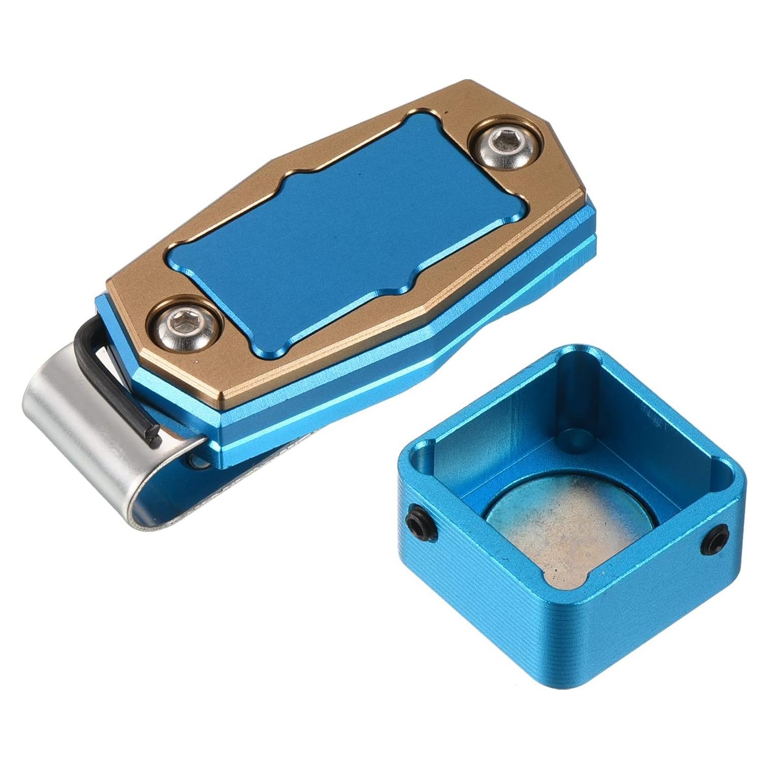 Soporte de Tiza Magnético para Billar PATIKIL - Aluminio Azul