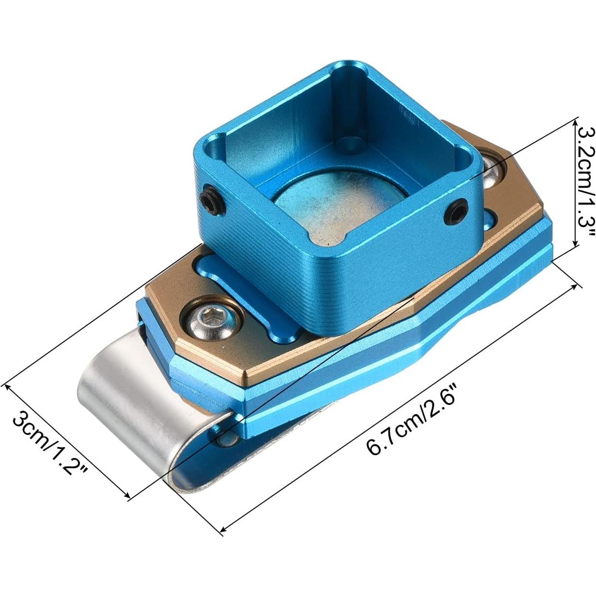 Soporte de Tiza Magnético para Billar PATIKIL - Aluminio Azul