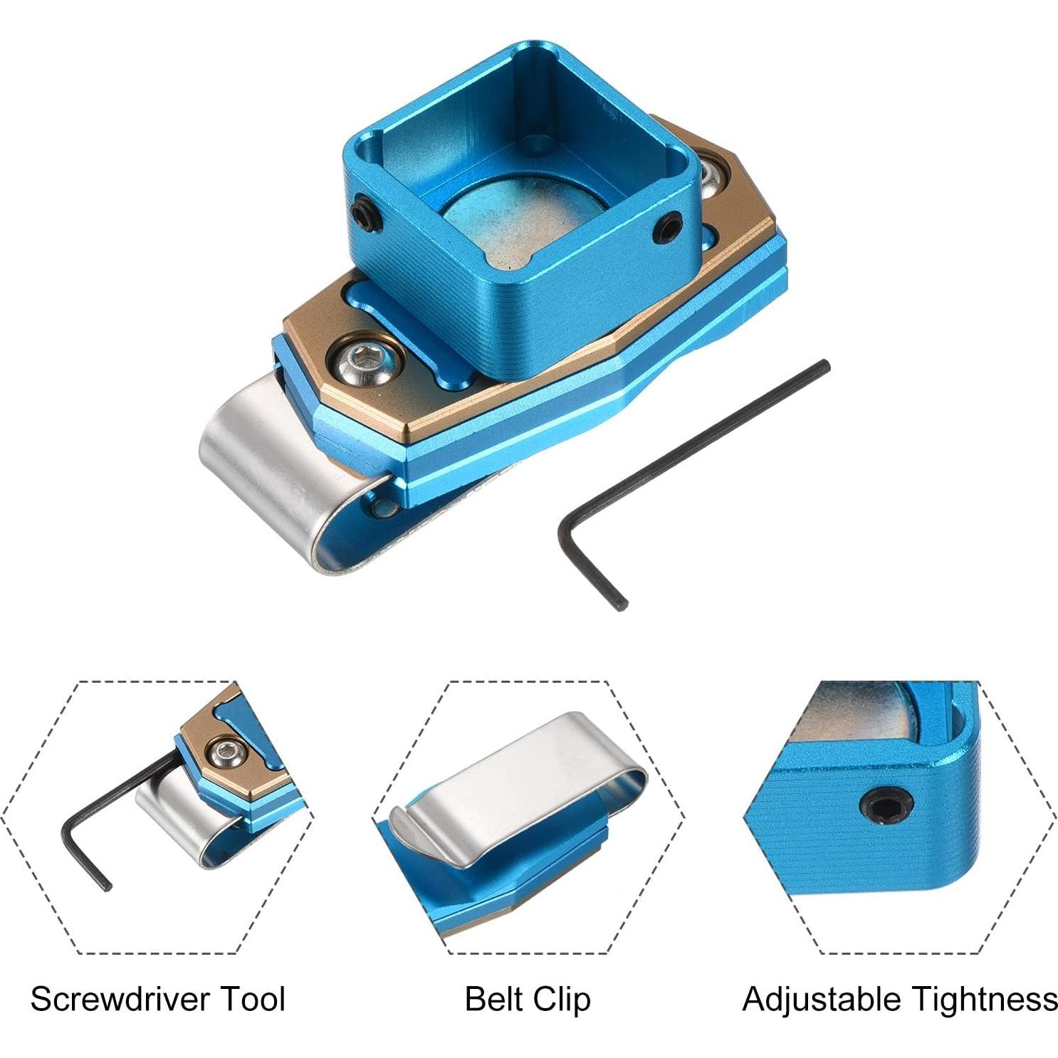 Soporte de Tiza Magnético para Billar PATIKIL - Aluminio Azul