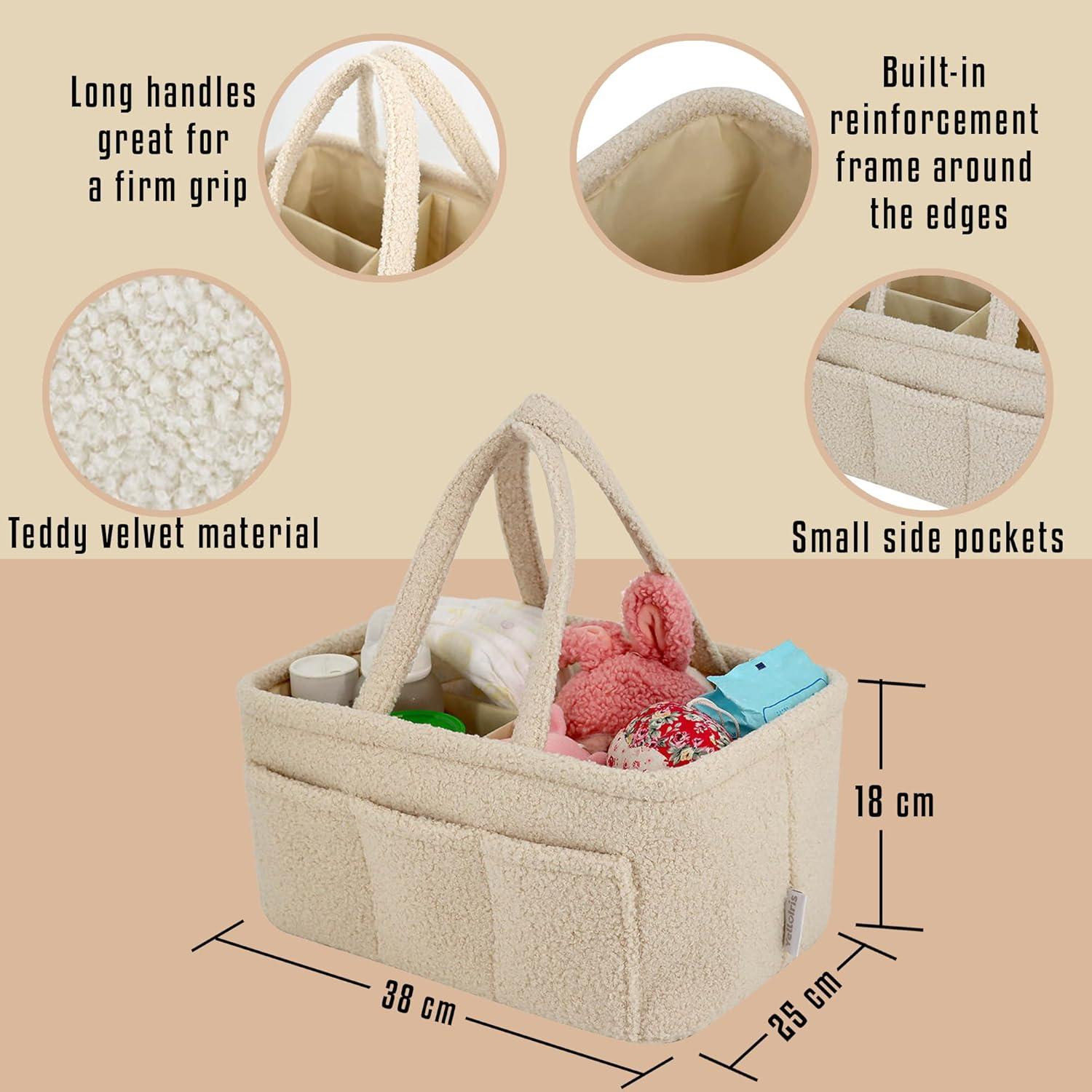 Organizador de Pañales YelloIris Beige con 3 Compartimentos