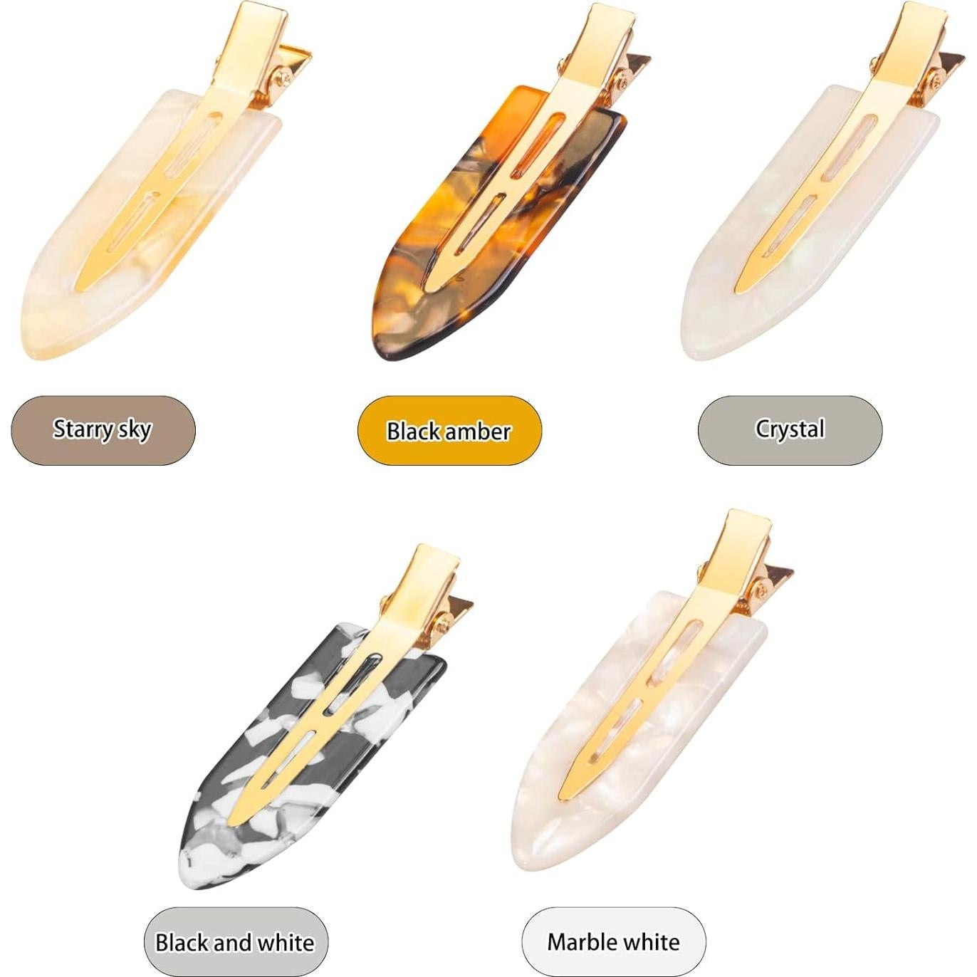 10 Clips para el Cabello Sin Marcas Gingbiss 6.8 cm Multicolor