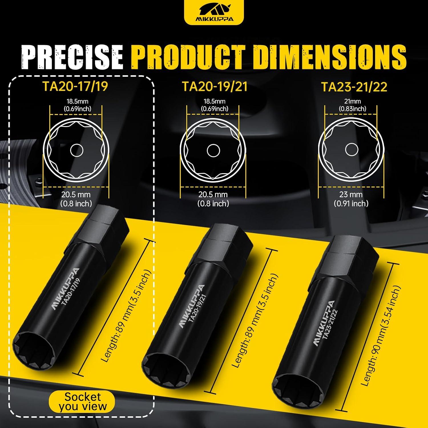Llave de Tuerca Spline MIKKUPPA TA20-17/19 10 Puntos 17mm 19mm