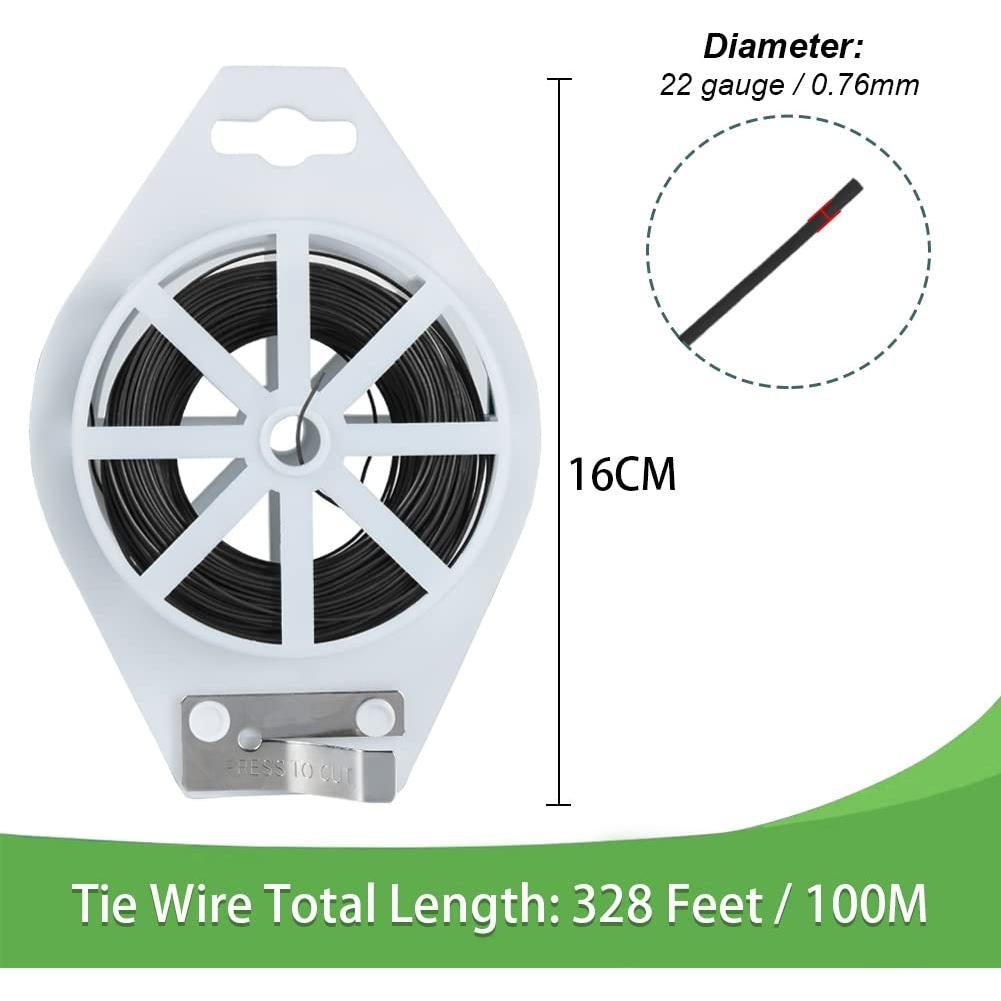 Alambre Floral Tenn Well 100m 22 Calibres Negro con Cortador
